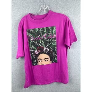 Friday Kalo Shirt Size S Pink Short Sleeve Artists Painter Tee‎